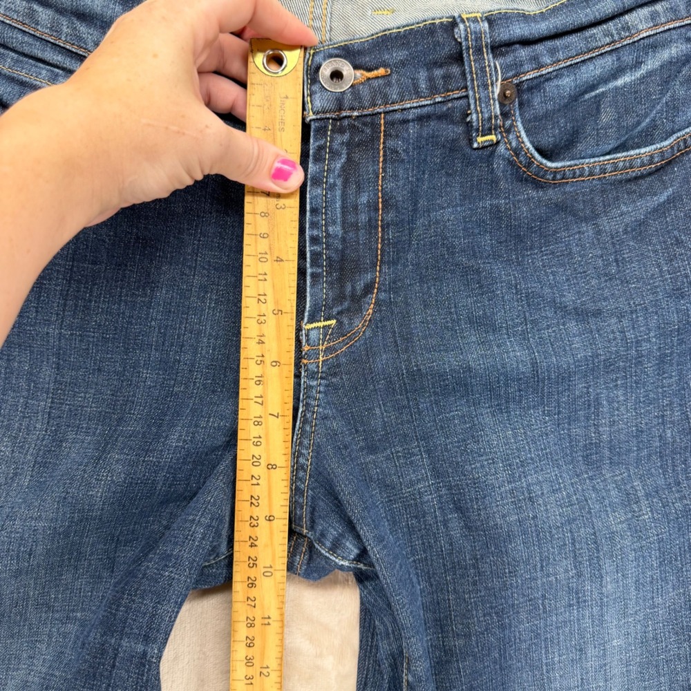 Lucky Brand Sweet N Low Jeans Womens 14/32 Blue Fair Distressed Bootcut Low Rise - Picture 5 of 8